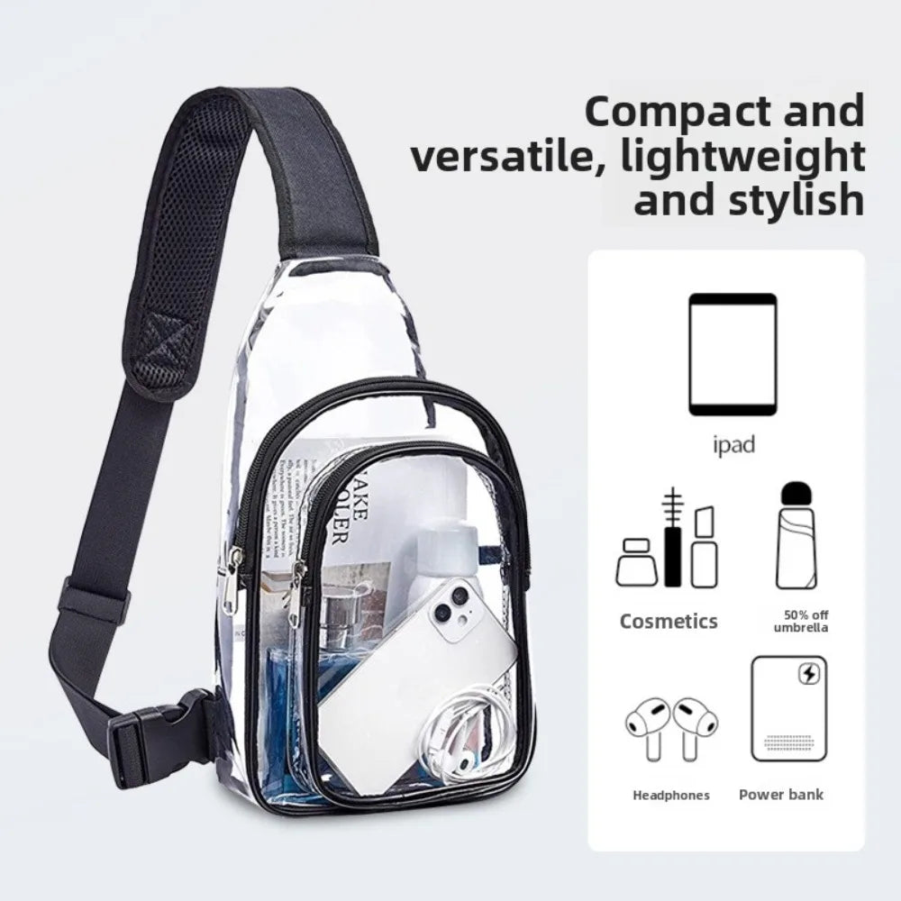 Clear Heavy Duty Waterproof Sling Bag – Stadium & Concert Approved Bag