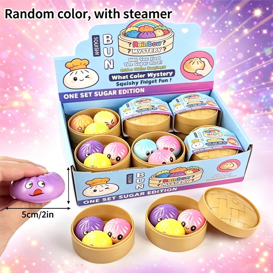 NEW Mini Dumpling Squishy Ornament – Soft, Slow Rebound Fidget Squeeze Toy for Decompression, Stress Relief, and Funny Decoration Gift