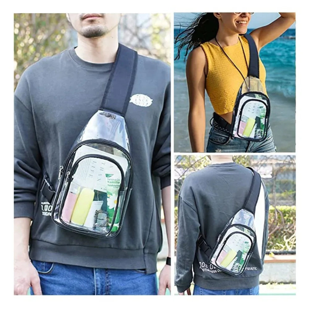 Clear Heavy Duty Waterproof Sling Bag – Stadium & Concert Approved Bag
