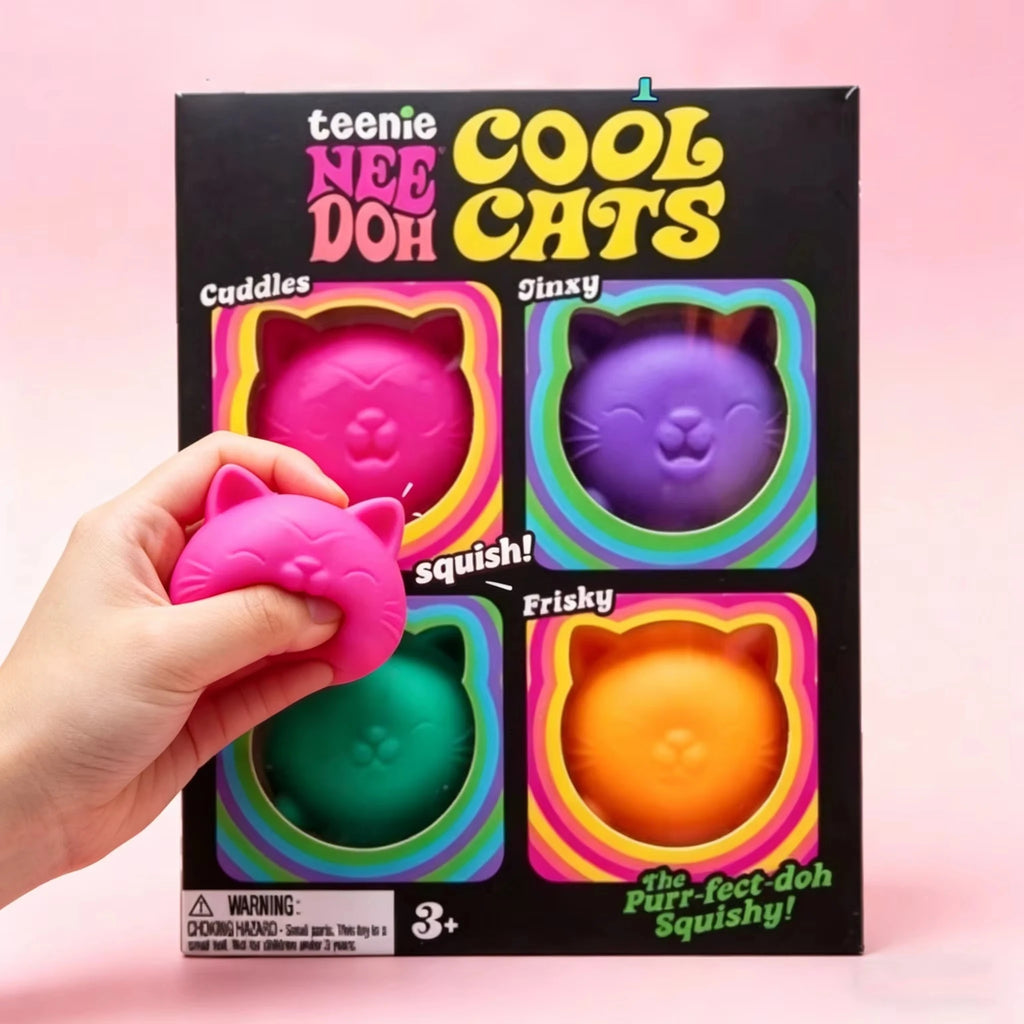 NEEDOH Cool Cat Squishy Toy - 4 Piece Set or 1 piece